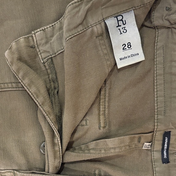 R13 women’s  Olive Cargo Pants - Picture 2 of 2